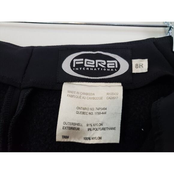 (J5) FERA INTERNATIONAL WOMEN'S PANTS SIZE 8R SKI Snowboard Lined Black - Picture 9 of 9
